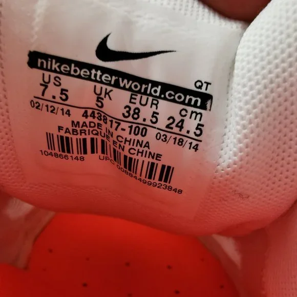 Nike Air Max 90 Premium White Athletic Sneakers - Picture 8 of 14